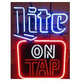Lite NEON Beer Sign with Four Inserts that are