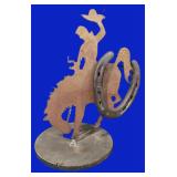Die Cut Metal Bronc Rider ($18 SHIPPING)