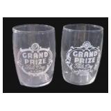 TWO (2) Grand Prize Beer Shorty Glasses