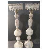 Pair of Metal Candle Holders, 25.5'H