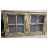 Pine 2 Glass Door Bookcase, 74'x14'x33'