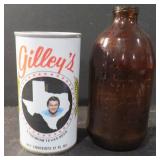 Gilley's Metal Can and Falstaff Squat Bottle