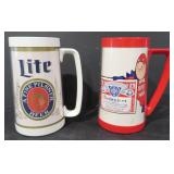TWO (2) Insulated Beer Mugs incl. BUD MAN