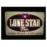 Lone Star Beer Lighted Sign, Metal and Glass