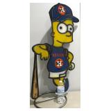 Die Cut Metal Astros Bart Simpson Yard Sign