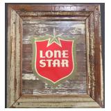 Framed Lone Star Beer Decal