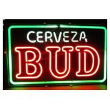 Cerveza BUD NEON Sign (Works as Shown)