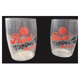 TWO (2) Pearl Beer Shorty Glasses, $17 SHIP