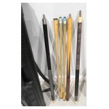 Three Billiards Cues in Case incl Falcon,