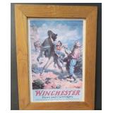 Winchester Framed Calendar page, No Glass
