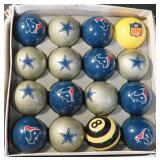 Dallas Cowboys and Houston Texans Pool Balls