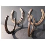 pair of Horseshoe wall mount Hat Racks, We Ship
