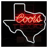 Coors Texas NEON Sign, NOTE: Heart and Texas