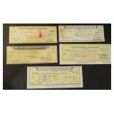 Five (5) 1960's and 1970's Falstaff Checks