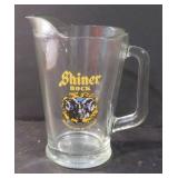 Shiner Bock Beer Glass Pitcher, 9'H