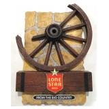 Lone Star Busted Wagon Wheel  Sign, 13'x18'