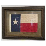 Framed Texas Flag under glass, 28.5'x21'