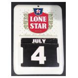 Metal Lone Star Beer Calendar, 5'x7' WE SHIP