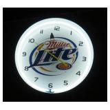18.5' Miller Lite NEON Clock, Both Work