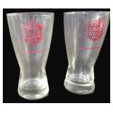 TWO (2) Lone Star Beer Pilsner Glasses ($18 SHIP)