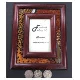 Pheasant Feather Frame and Fantasy Coins