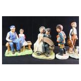 Four (4) Norman Rockwell Figures