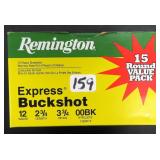 Fifteen (15) Remington 00 Buckshot 12GA Shells