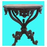 23:x23"x14" Fancy Inlaid Marquetry Lamp Table