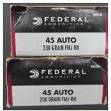Sixty (60) .45ACP 230 grain Federal Cartridges