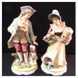 TWO (2) Japan Made Porcelain Figures