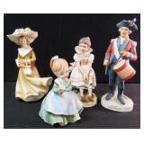 Four (4) Lefton Figures