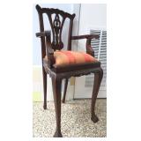 Fancy Wood High Chair, Chippendale Style