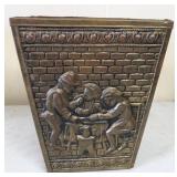 Brass Clad Kindling Box/Trash Bin
