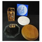Die Cut Votive, Bases and Goebel Club Plaque 1980