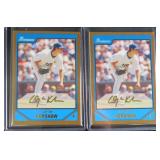 TWO (2) 2007 Bowman Gold Clayton Kershaw RCs