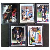 Five (5) Lionel Messi Soccer Cards