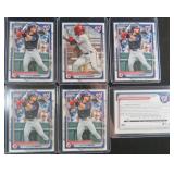 SIX (6) Dylan Crews 2024 Bowman Baseball Cards