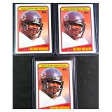 Three (3) 1988 Walter Payton Football Cards