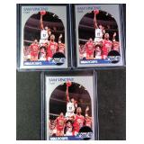 Three (3) 1990-91 Sam Vincent Hoops with Jordan