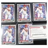 SIX (6) Chase Burns 2024 First Bowman Cards