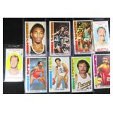 Nine (9) Vintage Mixed Years Basketball Stars & RC
