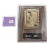 Babe Ruth Framed Guyana $160 Stamp Display