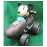 Cast Iron Mickey Mouse Sportster Race Car