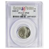 2005-P Nickel American Bison Satin Fin. PCGS SP-68