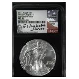 2021 American Silver Eagle NGC MS70 FDOI