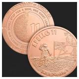 1 oz Copper Apollo 11 50th Anniversary Bullion