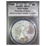 2016 American Silver Eagle, ANACS MS70 FDOI