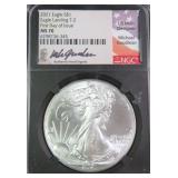 2021 American Silver Eagle NGC MS70 FDOI