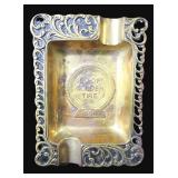 1959 Co-Op Golden Tire Metal Ash Tray
