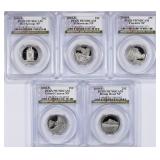 (5) 2010-S ATB Quarters Set PCGS Proof-70 DCAM